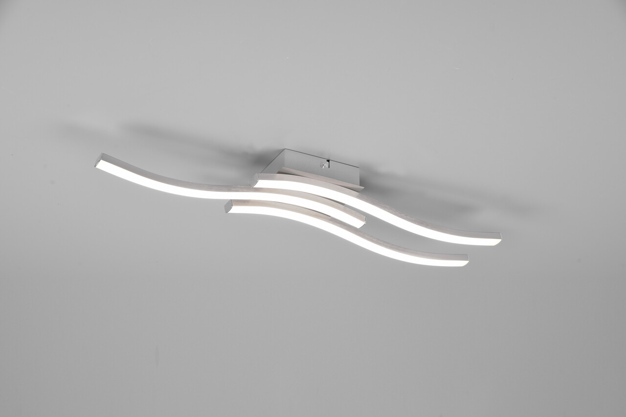 Plafoniera Route, RL, 56x12x7 cm, 5W, 3x SMD, metal, nichel - imagine 5